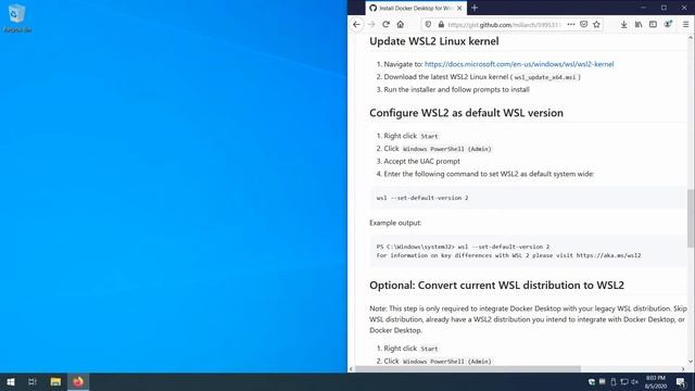 Installing Docker Desktop with the WSL2 back end смотреть онлайн