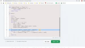 Sorting: Comparator Hackerrank solution // Comparator in c++ and stl