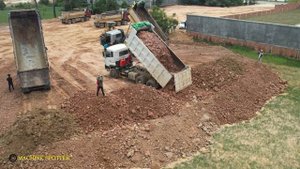 Wonderful Technique Of Operator Pushing Land By Heavy KOMATSU Dozer And Land Truck Putting Dwon Lan