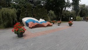 Горбачев и Ельцин на Новодевичьем. Горбачев с новым памятником, а Ельцин с вазонами.