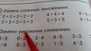 Математика. 2 класс. Урок 105. Знакомство с умножением