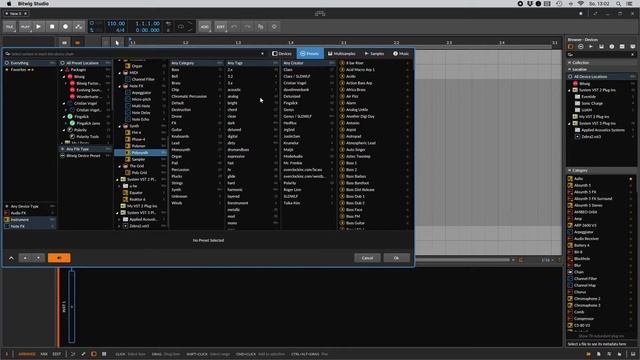 Bitwig Tutorial – Factory Sound Content