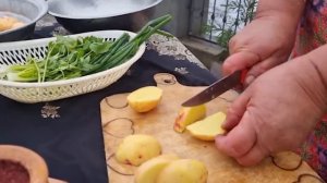 Бабушкин новогодний салатик  и жареная картошка в духовке Азербайджанская Кухня Деревенская Кухня