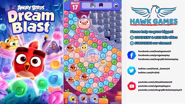 Angry Birds Dream Blast Level 286 - Walkthrough, No Boosters смотреть онлайн