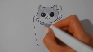 Как нарисовать МИЛОГО КОТЕНКА В ЧАШКЕ, Рисуем Просто/811/How to draw a CUTE KITTEN IN a CUP