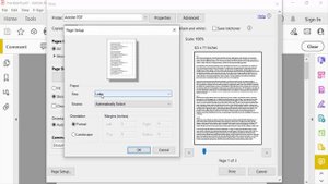 How to change page size in pdf printing using Adobe Acrobat Pro DC