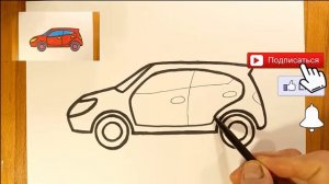 Как нарисовать машину / Рисунок машина / How to draw a car.