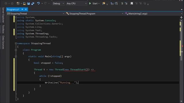 C# 6.0 Tutorial - Advanced - 9. Stopping Thread смотреть онлайн