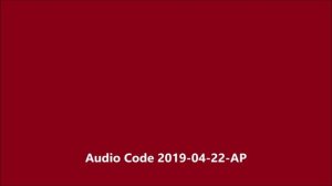 Audio Code 2019 04 22 AP