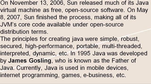 JAVA INTRODUCTION