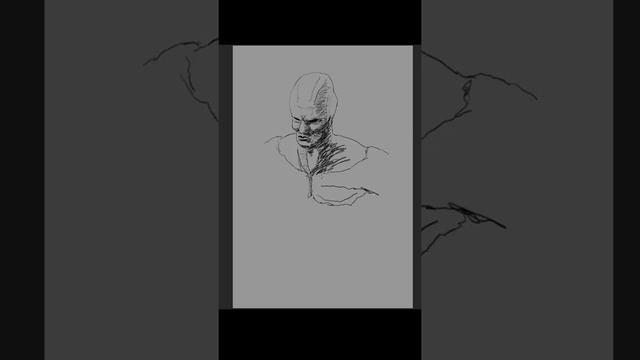 Photoshop sketch - Alien character [Time lapse]