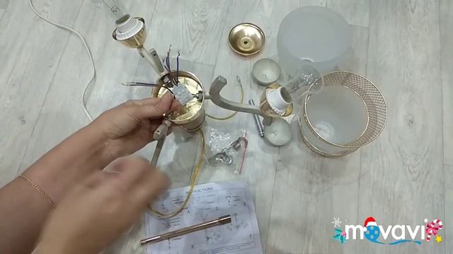 РАСПАКОВКА ЛЮСТРЫ ОТ FANCY LIGHTING STORE И КАК ПОДКЛЮЧИТЬ ТРЕХРОЖКОВУЮ ЛЮСТРУ ЧЕРЕЗ КЛЕММНИК
