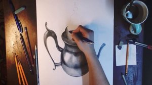 3D рисунок. Чайник /  3D drawing of a teapot