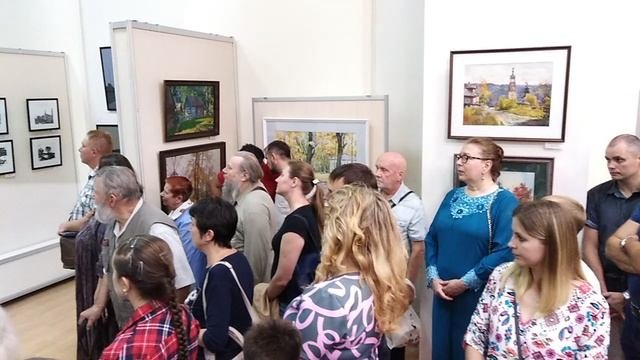 Виталий Васильев на открытии выставки во Владимирском отделении СРХ