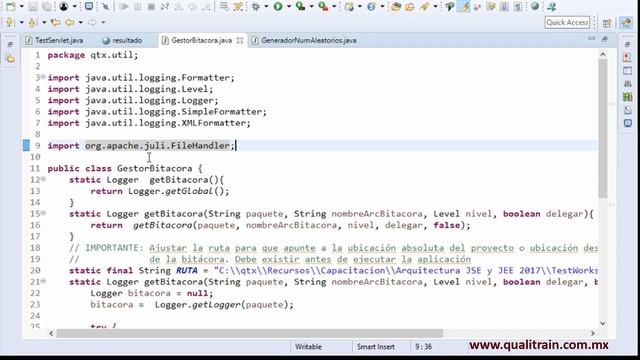 tutorial java.util.logging 2018: 5. Bitácoras en aplicaciones Web con Apache Tomcat 9 y juli