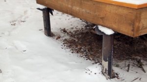 Винтовые сваи фундамент под ворота, навес и дом зимой. Реальное видео фундамента на винтовых сваях