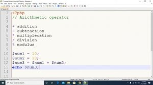 php tutorial in bangla arithmetic operator