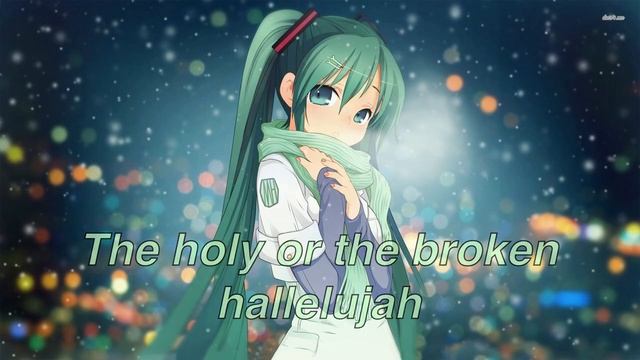 Nightcore- hallelujah  with lyrics смотреть онлайн