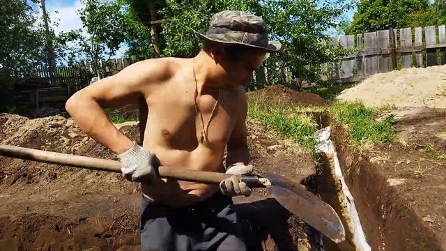 Фундамент под хозблок своими руками часть 1 смотреть онлайн