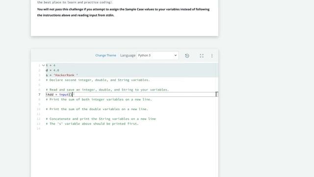 Python Hackerrank Day 1 Data Types