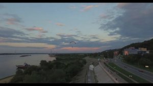 Нижне-Волжская набережная. Nizhne-Volzhskaya embankment and the river Volga.