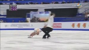 2016 Natalia Zabiiako and Alexander Enbert  pair skating.Наталья Забияко и Александр Энберт.