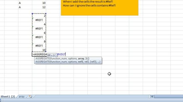 Excel - Sum a Column, Ignoring Error Cells - Episode 1791