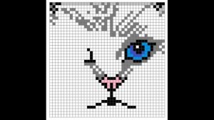 Как нарисовать мордочку кота по клеточкам