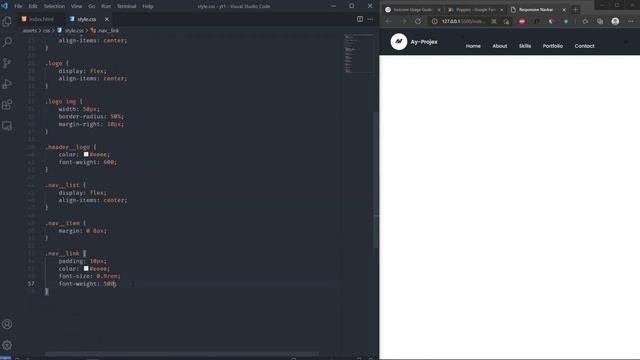 Responsive Navbar Tutorial with Animation | HTML CSS & JavaScript