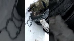 Как быстро одеть цепи на колеса