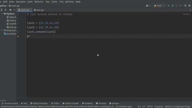 List extend method in Python #python #pythonlists