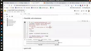 plantuml gannt charts in google colab