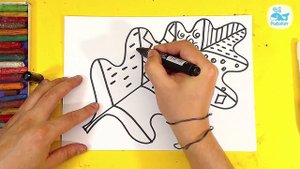 Как нарисовать ОСЕННИЙ ЛИСТ дуба / уроки рисования для детей от 4 лет