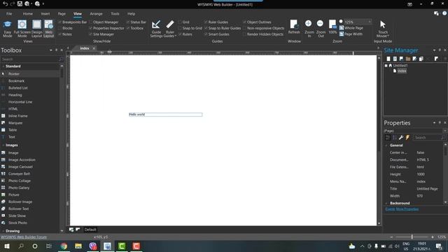 WYSIWYG Web Builder Exploring Interface смотреть онлайн