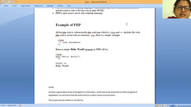 Overview of PHP : Client Side Scripting versus Server side Scripting.