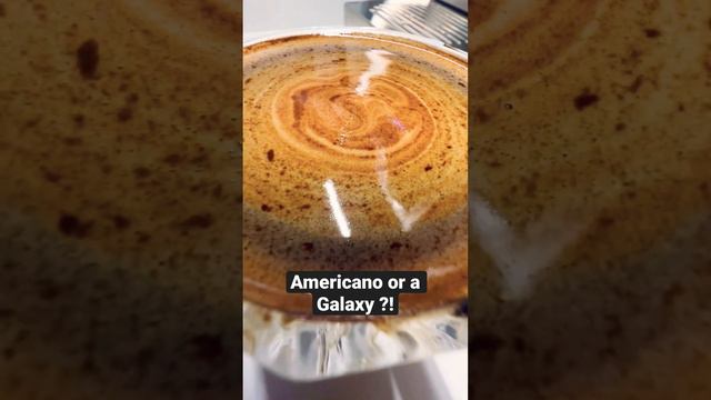 This Americano looks like a Galaxy. Just stir to make it orbit. #coffee #espresso #espressoyourself