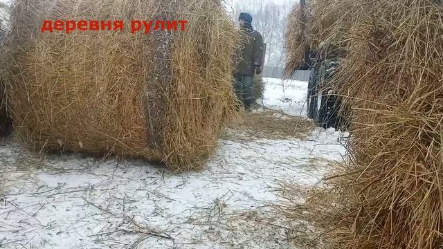 Из города в деревню//Жизнь в деревне//Доставка сена смотреть онлайн