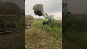 Погрузка рулонов ковшем/рулоны прф 145/ сенокос 2023