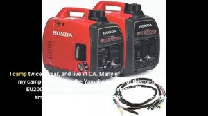 Honda EU2200i 2200W Portable Inverter Generator w. Companion and Parallel Cables