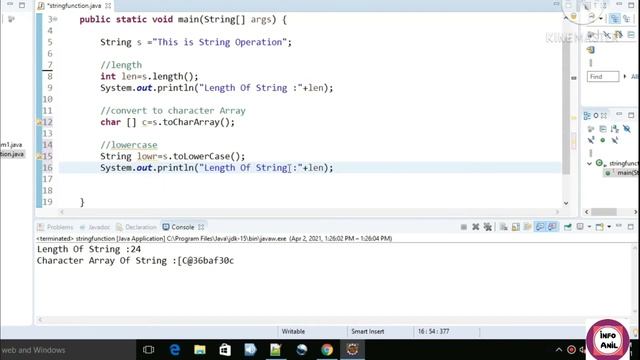 Java String Operations | Important Java string operations | Infoanil смотреть онлайн