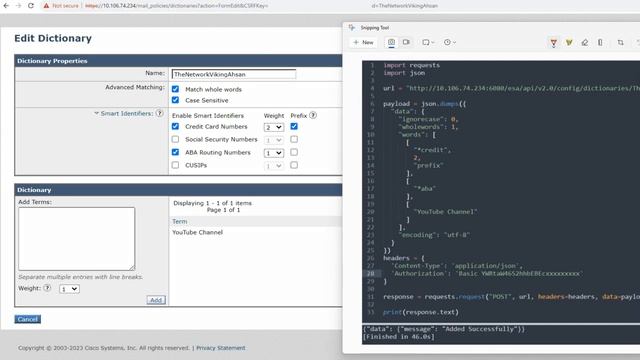 REST API + Python to Add Dictionaries in the Cisco Email Security Appliance #automation смотреть онлайн