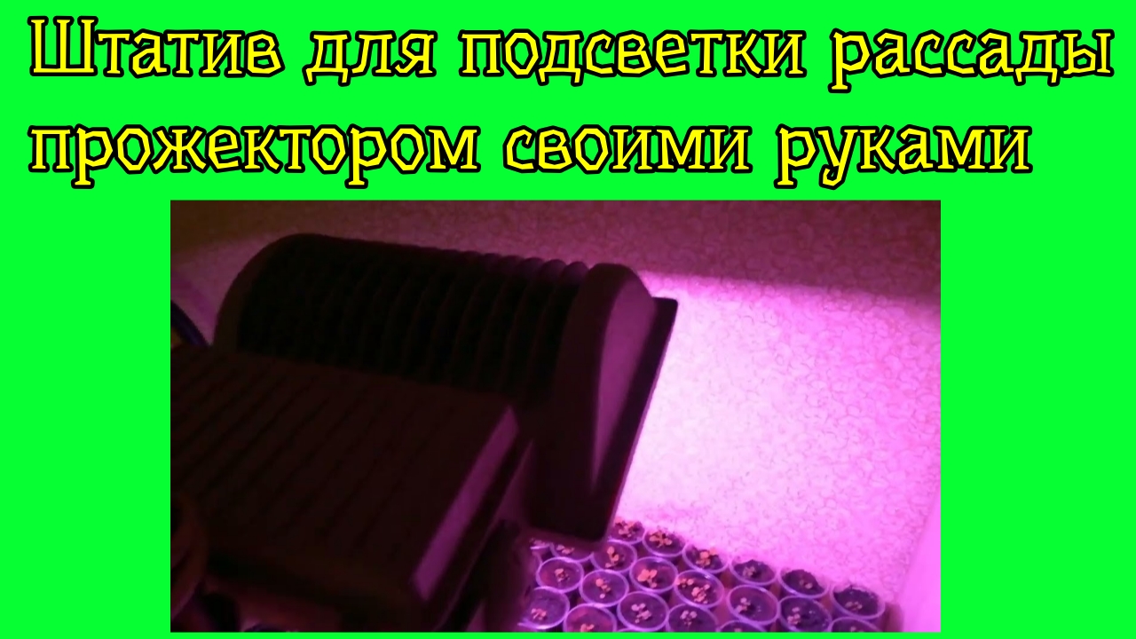 Штатив для подсветки рассады прожектором своими руками смотреть онлайн