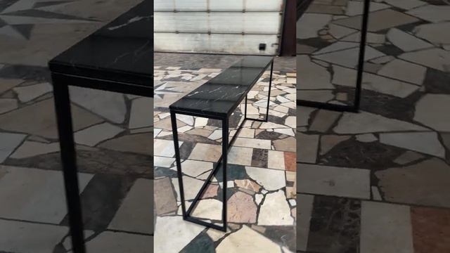 Стол консоль мрамор/металл в стиле лофт смотреть онлайн