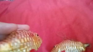 Обзор. Ёлочные игрушки рыбки. 1950 годы. Винтаж. СССР или ГДР. Новый год. Елка. Новогодние игрушки.