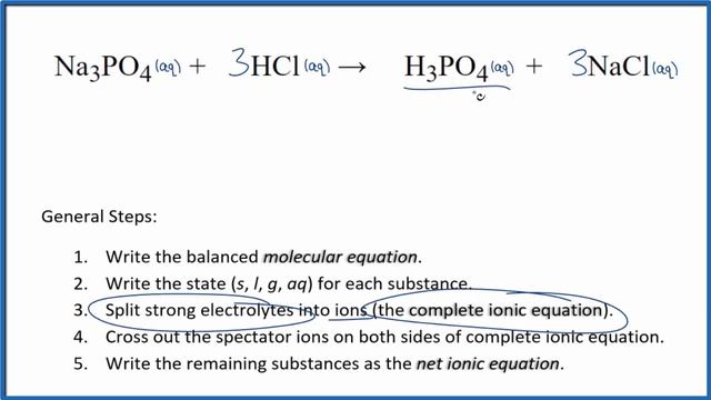 How to Write the Net Ionic Equation for Na3PO4 + HCl = H3PO4 + NaCl смотреть онлайн