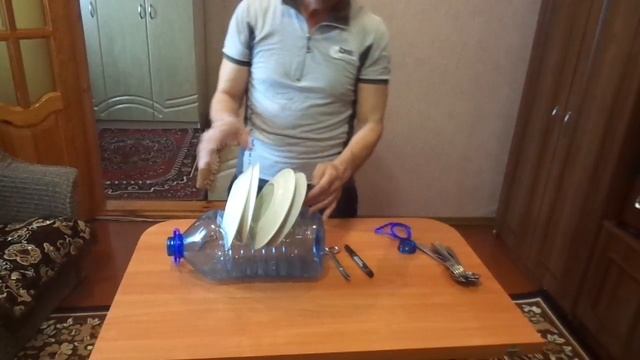 Сушка для посуды из пластиковой бутылки. смотреть онлайн
