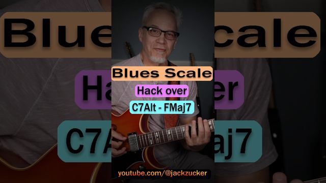 Blues scale Hack! Over C7 to FMaj7, use Bb and A blues scales!