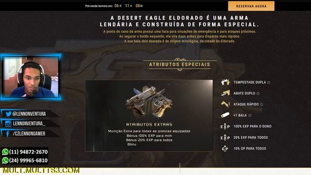 RESERVEI! VOU SORTEAR UMA DESERT ELDORADO AO VIVO | CROSSFIRE AL смотреть онлайн