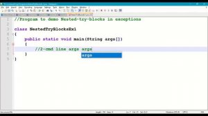 130. Nested Try Blocks in Exceptions || Exceptions in Java || Exception Handling Mechanism