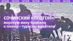 Морскую мину выкатили отдыхающие-«саперы» на берег в Сочи